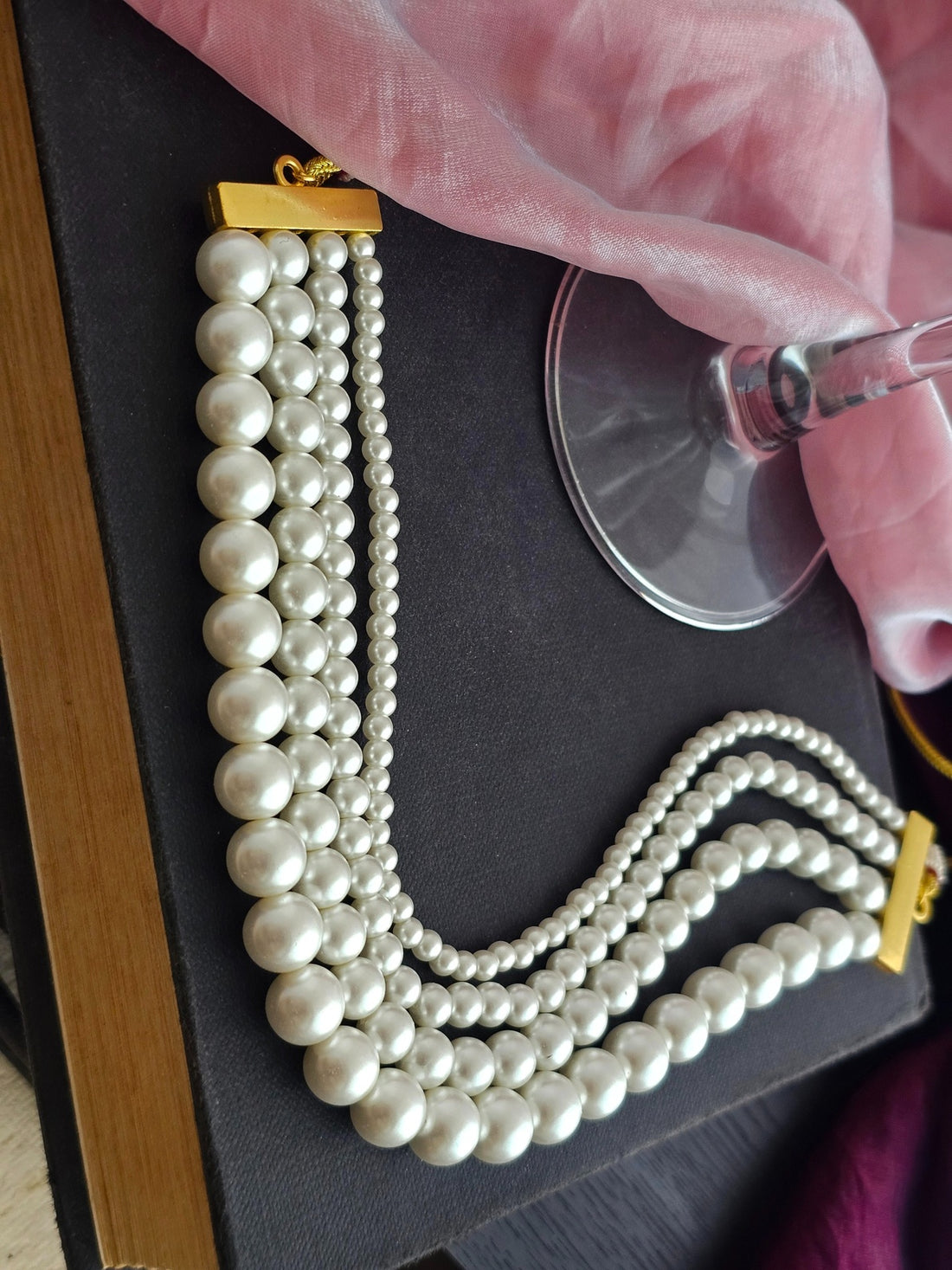 Multi-Layered Semi-Precious Pearl Choker