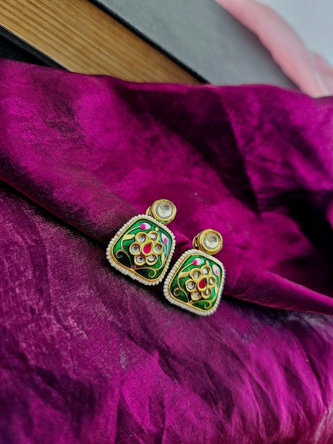 Meadow Charm Carved Earrings
