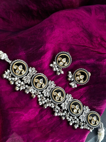 Floral Ghungroo Necklace Set