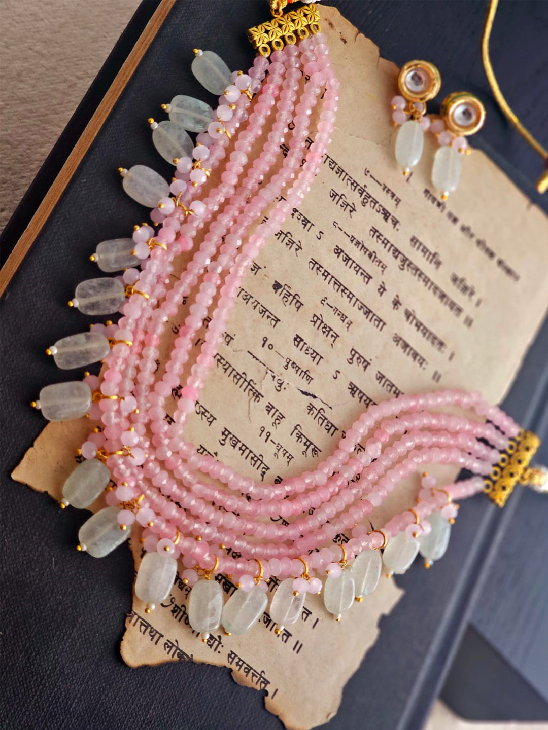 Samaira Blush Mint Onyx Symphony Choker Set