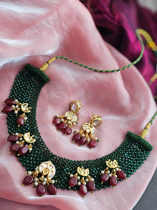 Emerald Glow Kundan Set