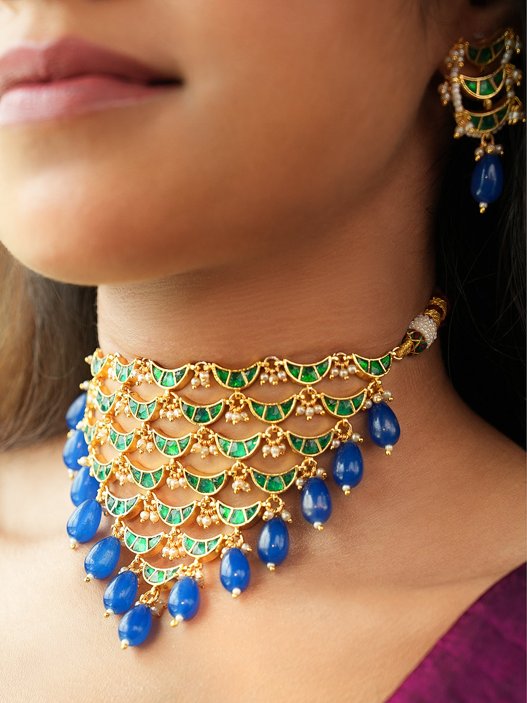 The Azure Bloom Necklace Set
