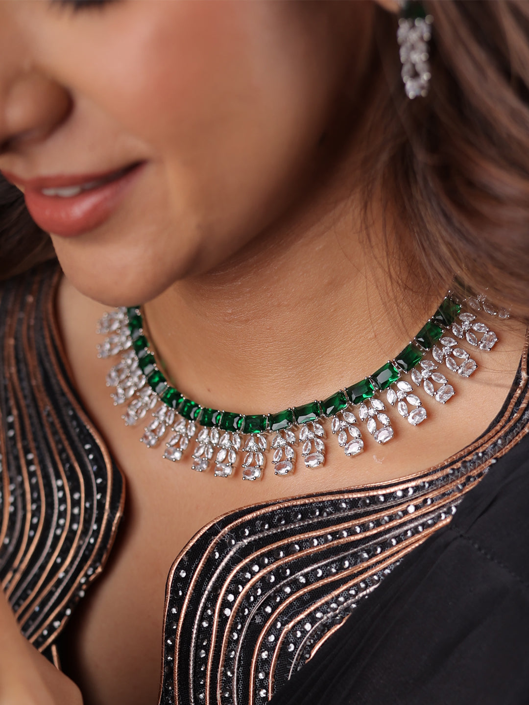 Emerald Glimmer AD Necklace Set