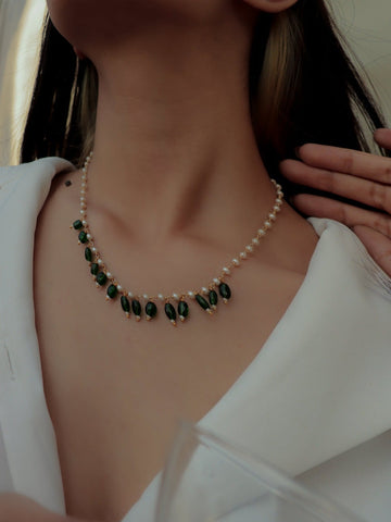 Ziva Pearl & Quartz Choker Set