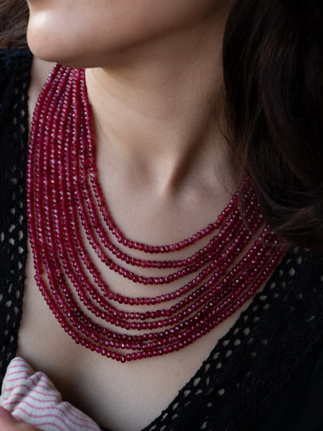 Ruhani Red Onyx Layered Necklace