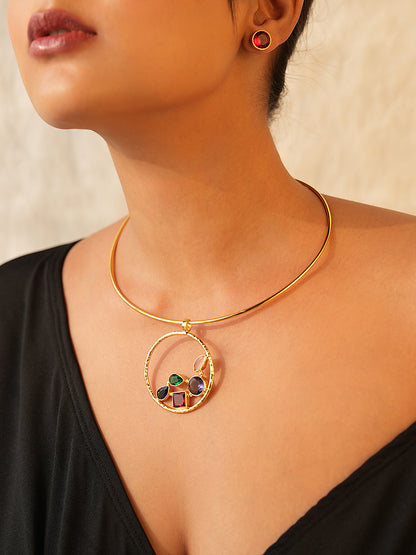 Elista Circular Hasuli Necklace Set