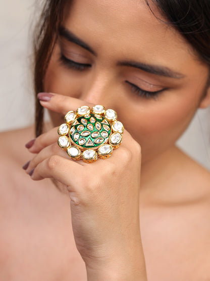 Royal Bloom Meenakari Ring
