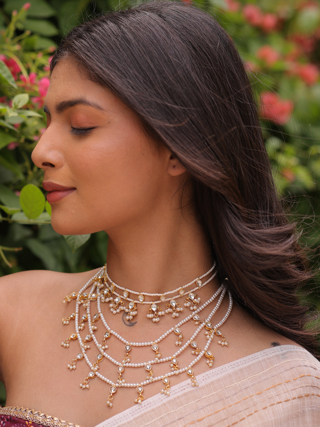 Alaya Pachi Kundan Multi-Layered Necklace