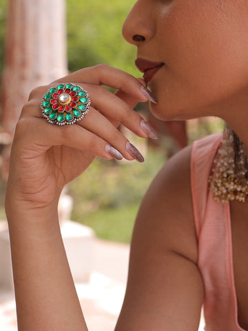 Kshanika Kundan Royale Mystique Ring
