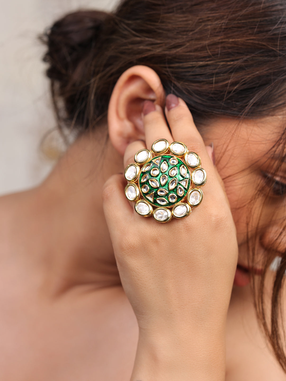 Royal Bloom Meenakari Ring