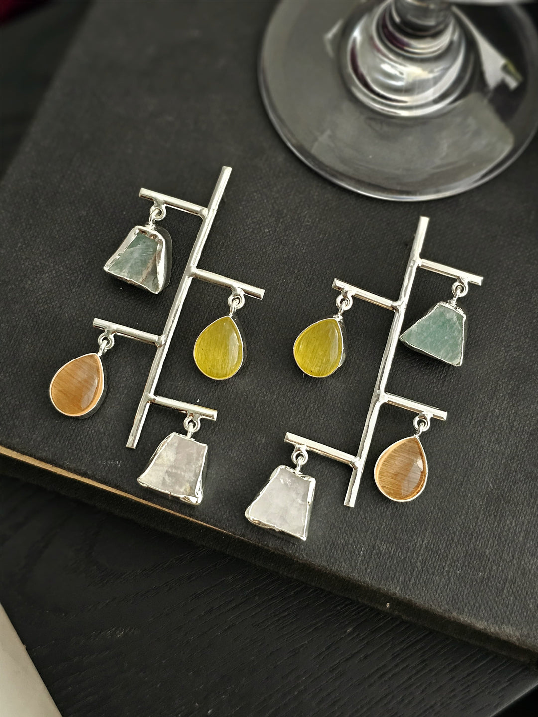 Sanjana Radiant Rainbow Gleam Dangler Earrings