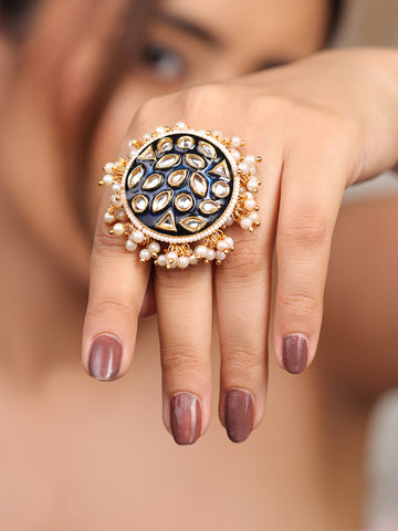 Eternal Bloom Meenakari Ring