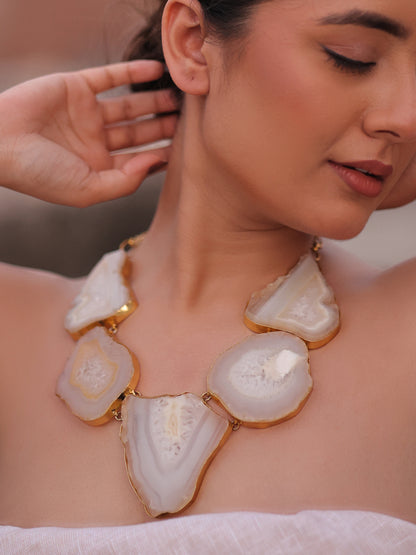 Drift Sea Agate Stone Necklace