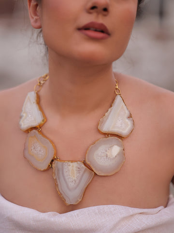 Drift Sea Agate Stone Necklace