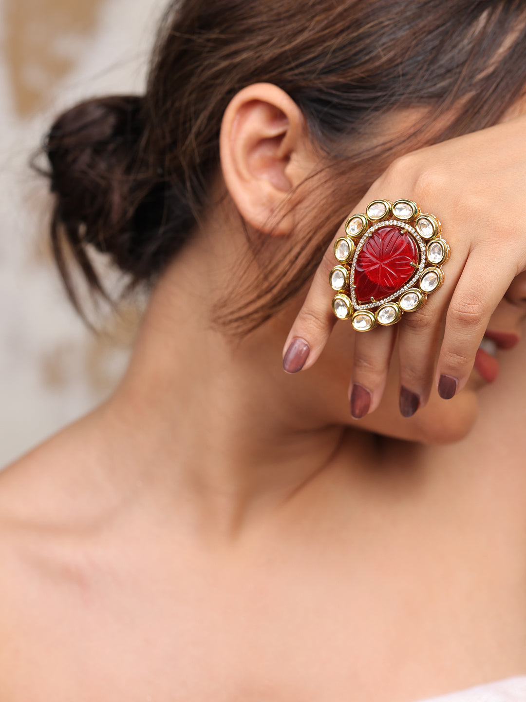 Mystic Carved Stone Ring