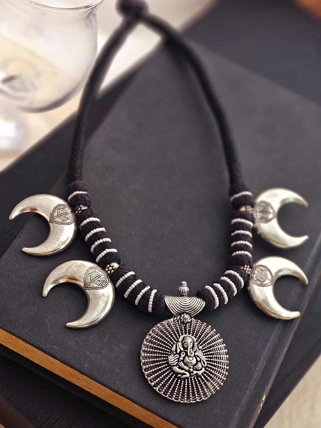 Ishani Sacred Crescent Ganpati Grace Necklace