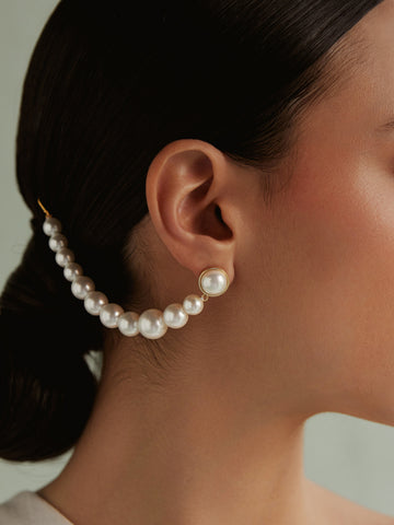 Ira Pearl Brass Ear-Chain