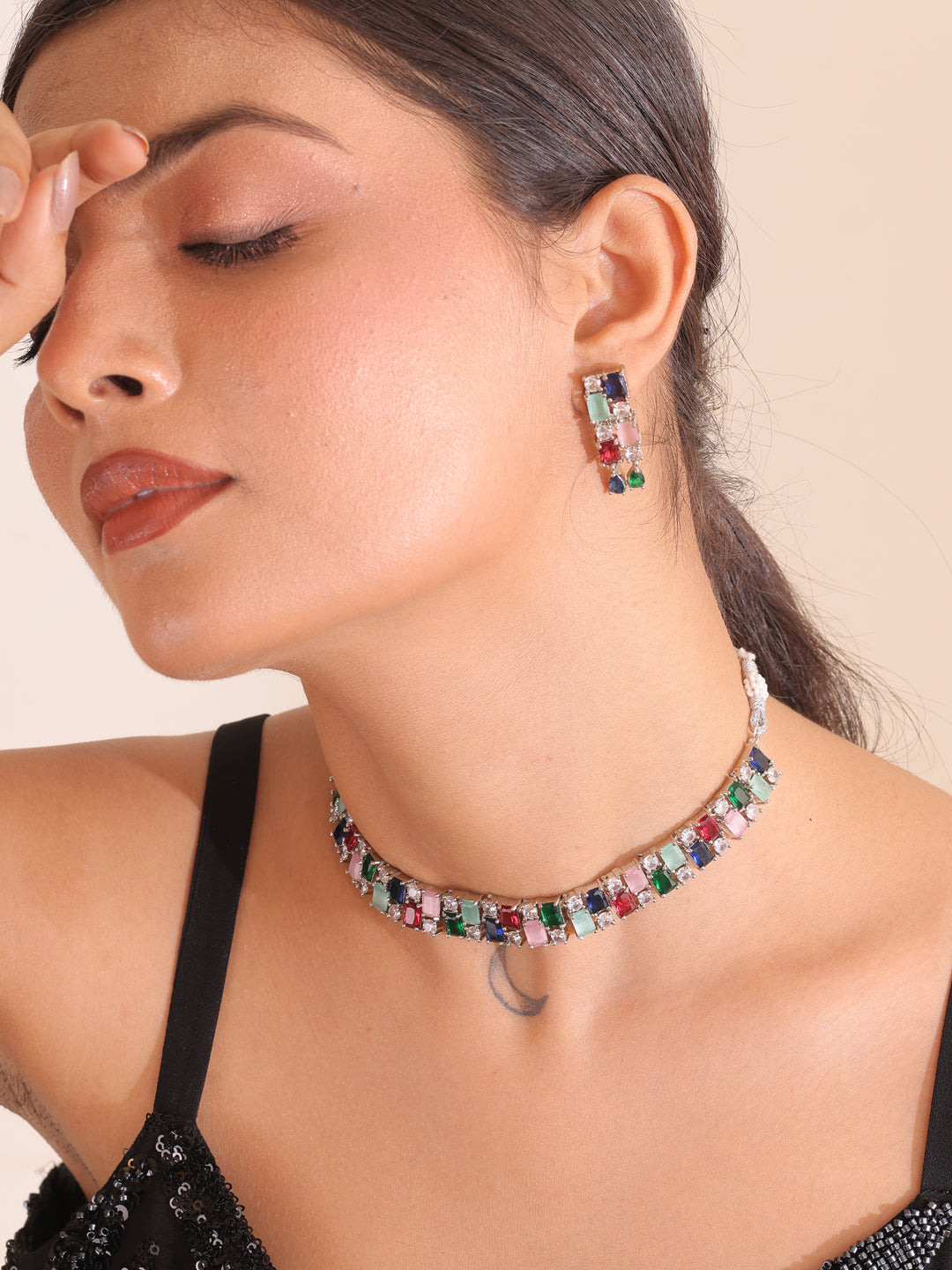 Radiant Prism AD Necklace Set