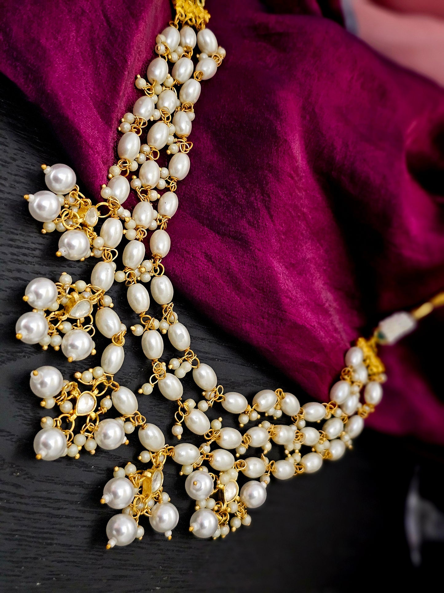 Elara Timeless Organic Grace Baroque Pearl Necklace