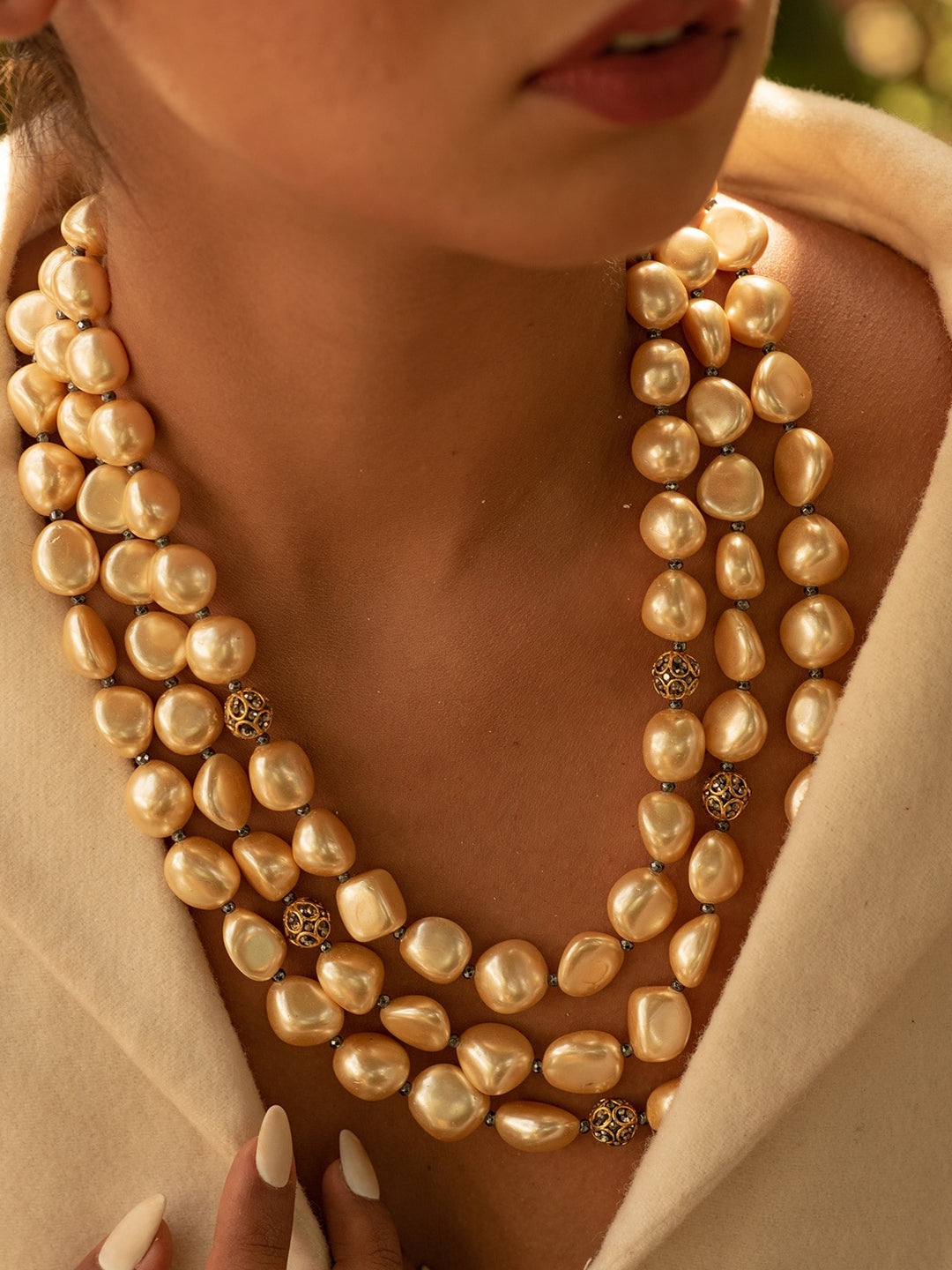 Riyana Pearl Shine Necklace