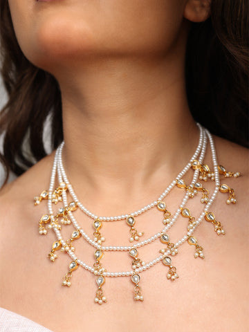Regal Layers Pachi Kundan Necklace