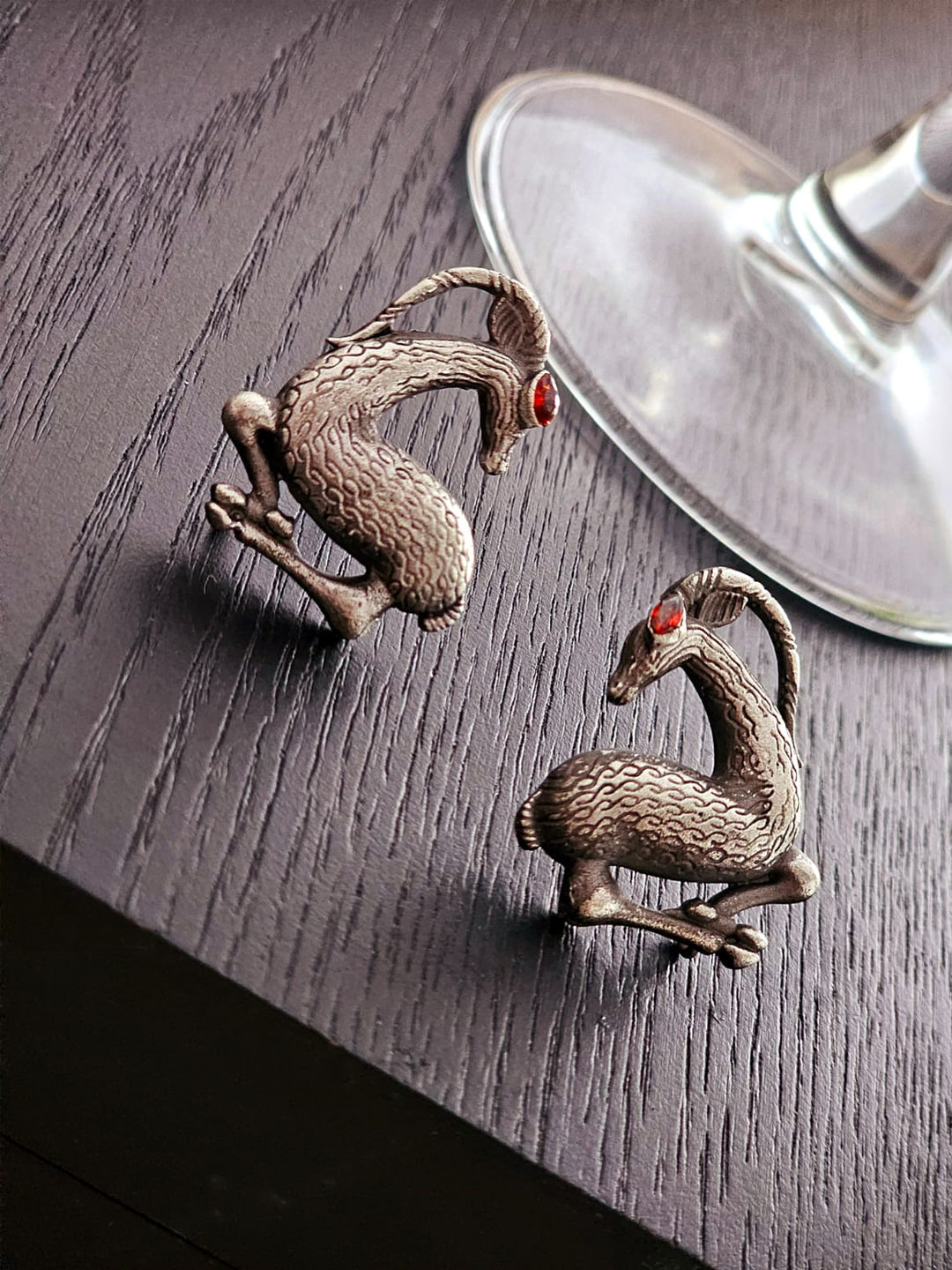 Ishani Whimsical Reindeer Charm Stud Earrings