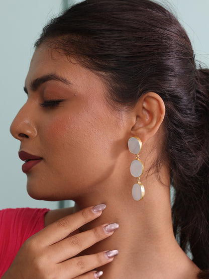 Elara Luminescent Mother of Pearl Majestic Dangler Earrings