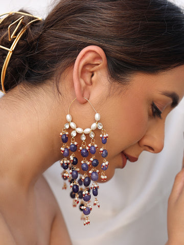 Aaraya Radiant Quartz Kundan Timeless Elegance Earrings