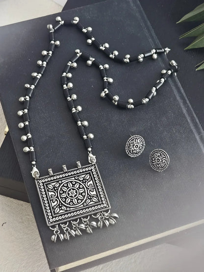 Kavya Bloom Bell Elegance Pendant Necklace Set