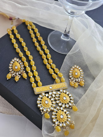 Binnis wardrobe women yellow stone jewellery set