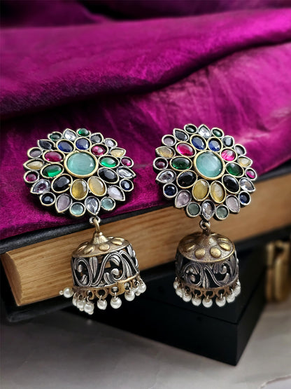 Multicolor Monalisa Jhumka Earrings