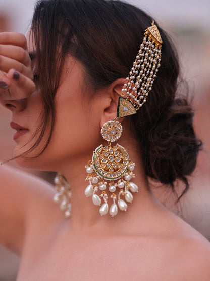 Noorani Enchanted Glow Kundan Regal Earrings