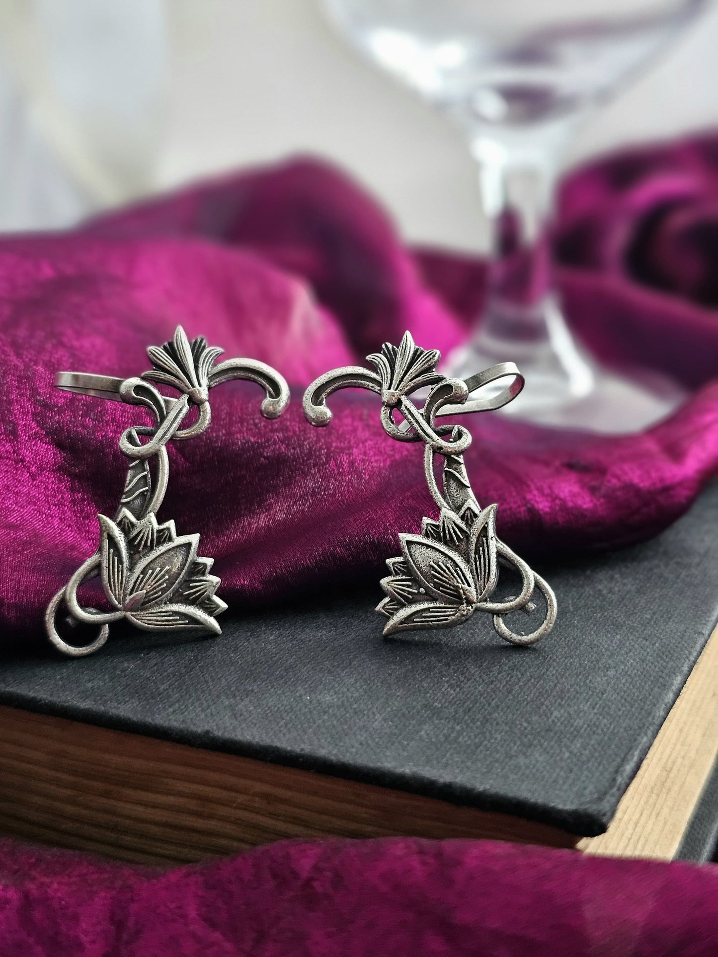 Tara Radiant Silver-Plated Handcrafted Graceful Earcuffs