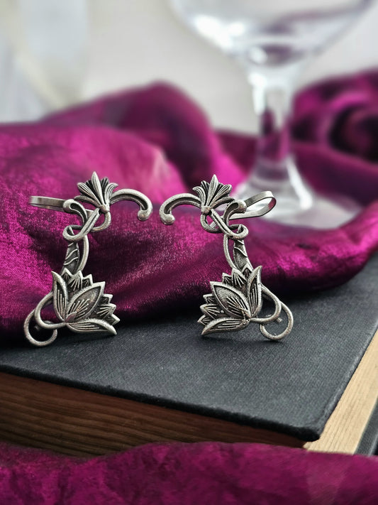 Tara Radiant Silver-Plated Handcrafted Graceful Earcuffs