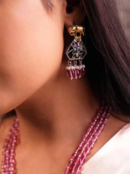 Scarlet Blush Elephant Embellished Pendant