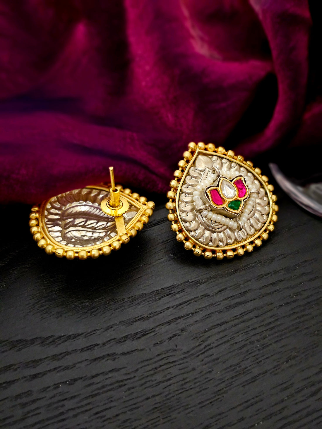Tanvika Majestic Auric Radiance Timeless Stud Earrings