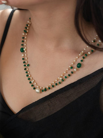 Emerald Mist Onyx Necklace