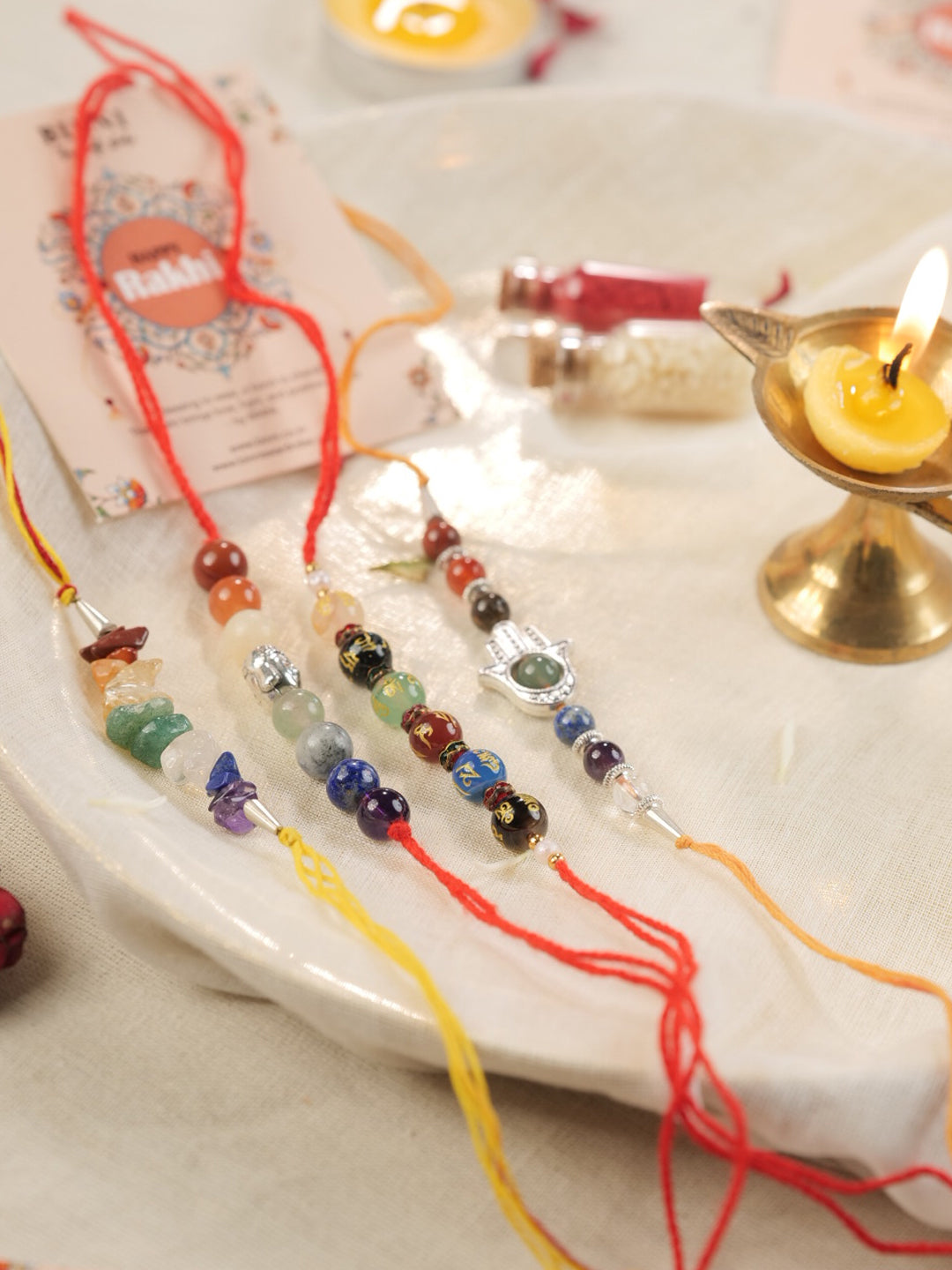 Spiritual Harmony Rakhi Combo