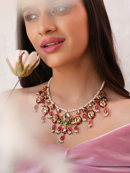 Kiara Ruby Quartz Necklace Set