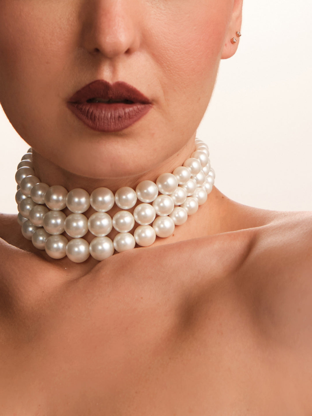 Trilaya Freshwater Pearl Choker