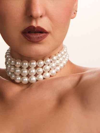 Trilaya Freshwater Pearl Choker