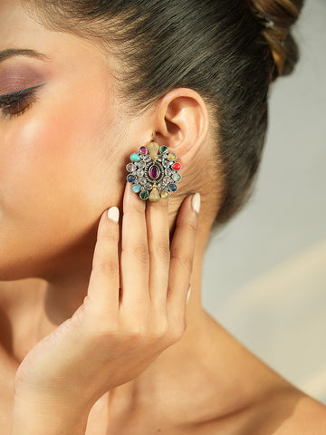 Chromatic Bloom Earring