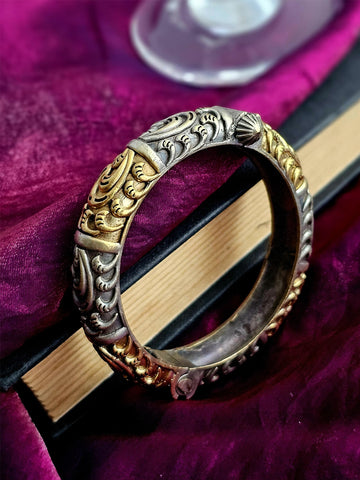 Samyara Golden-Silver Luminous Serenade Harmony Bangle