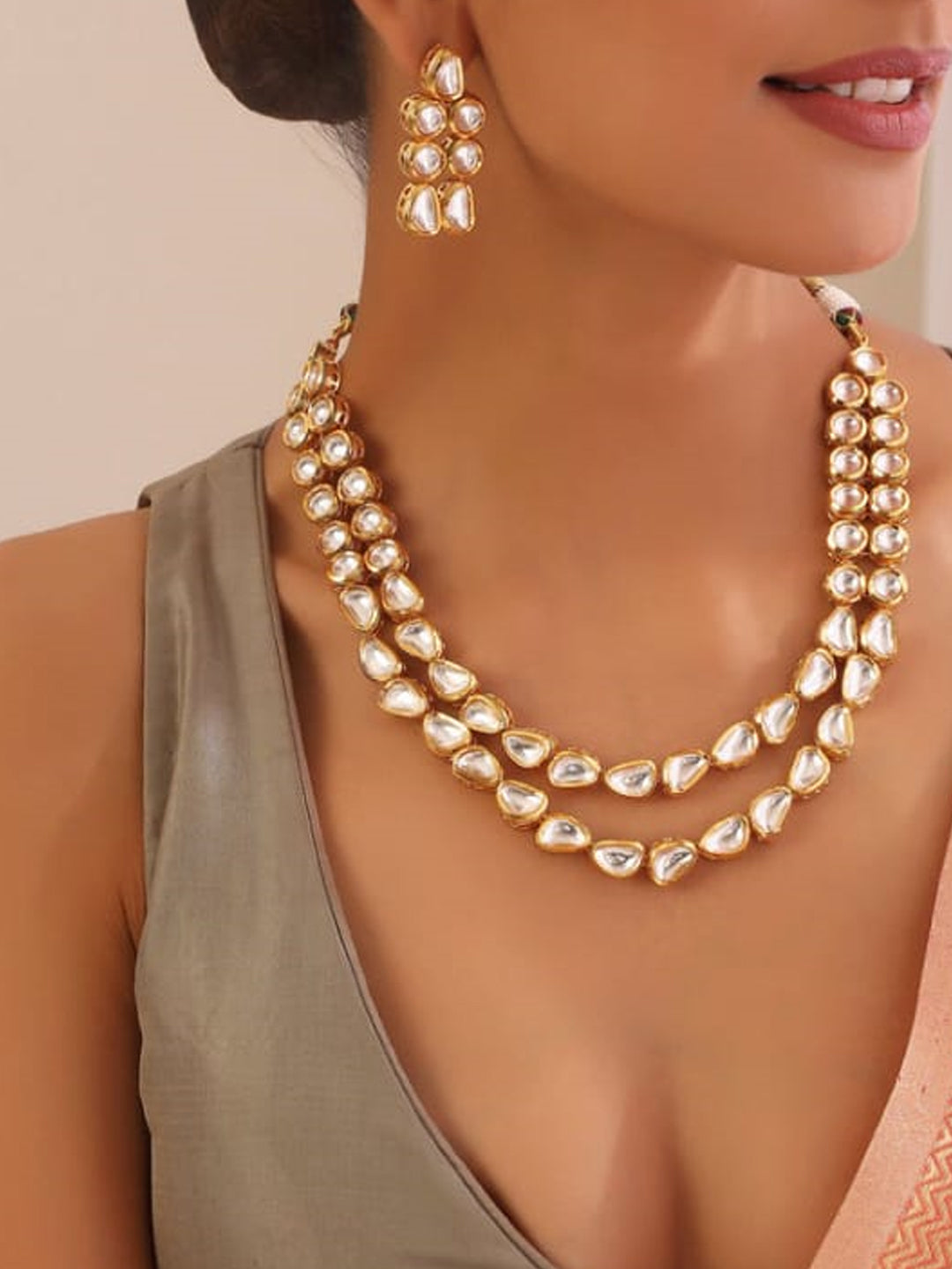 Golden Aura Kundan Layered Set