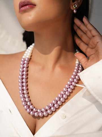 Alara Ombre Dual-Tone Pearl Delight Necklace Set