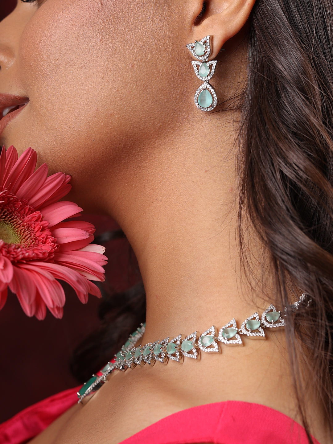 Mint Grace AD Pendant Set