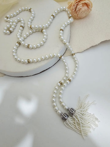 Aanya Radiant Glow Pearl Scarf Elegance Necklace