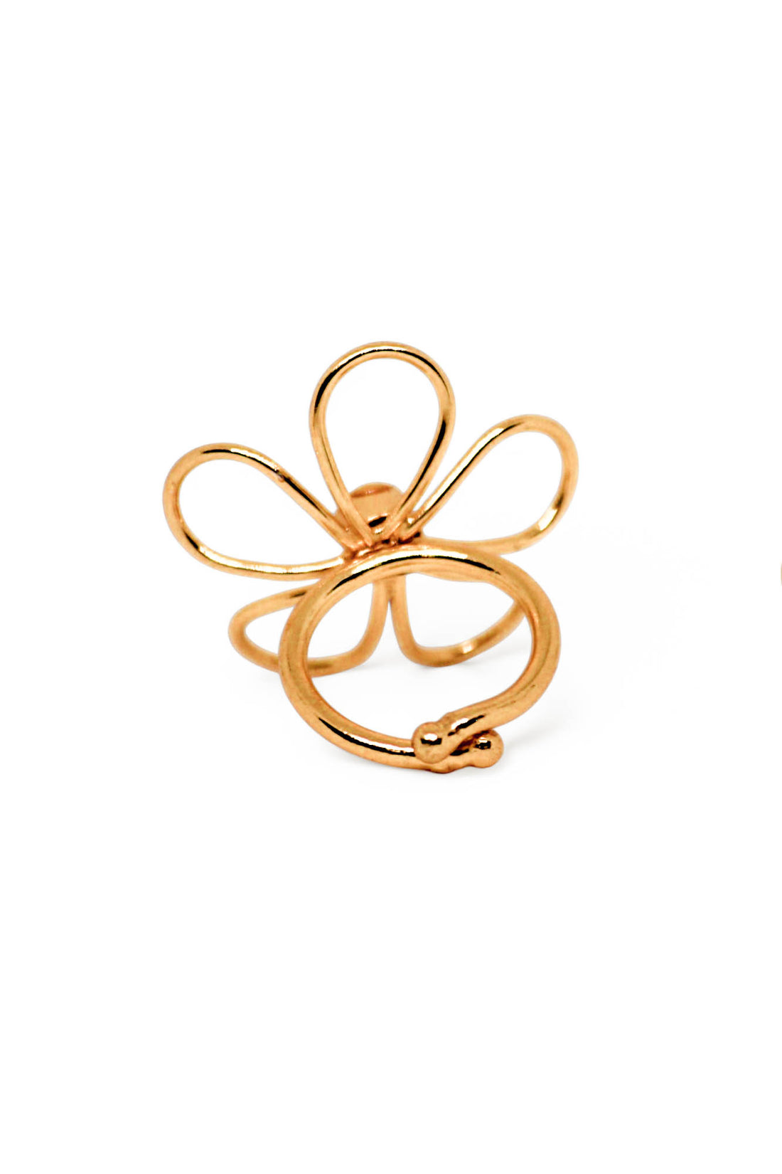 Flower shapped adjustable finering