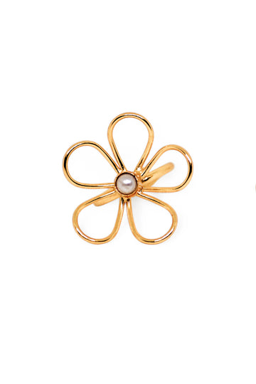 Flower shapped adjustable finering