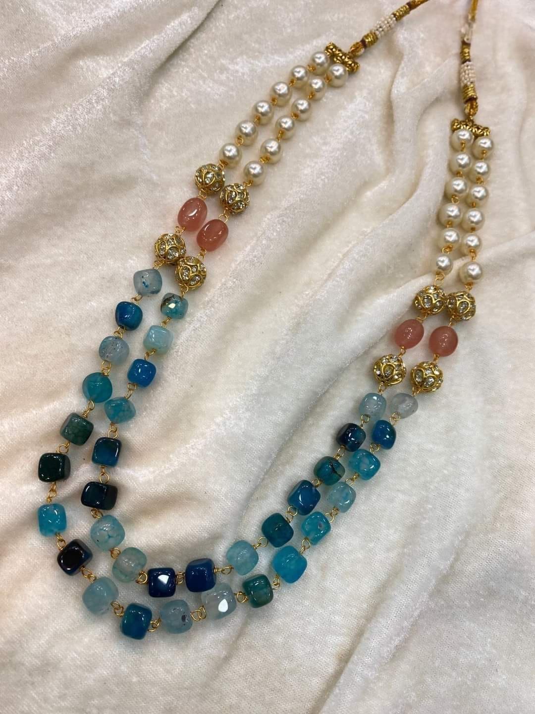 Oplya Double Strand Semi Precious Stone Necklace